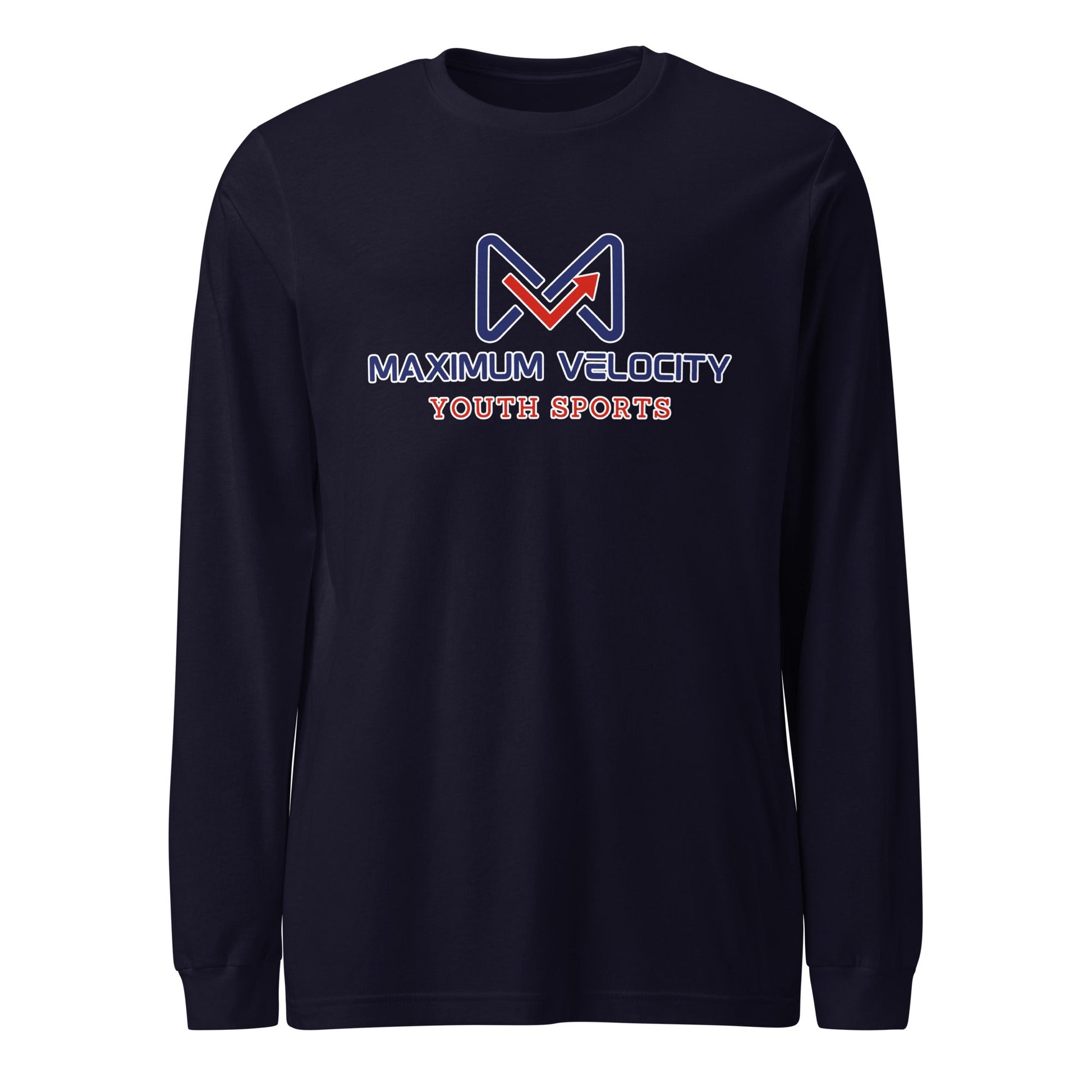 Performance | Long Sleeve Tee | Maximum Velocity Youth Sports | Emblem Logo