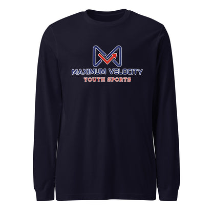 Performance | Long Sleeve Tee | Maximum Velocity Youth Sports | Emblem Logo