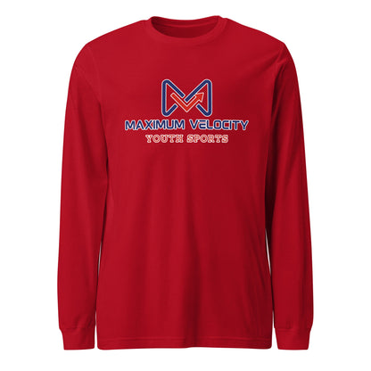 Performance | Long Sleeve Tee | Maximum Velocity Youth Sports | Emblem Logo