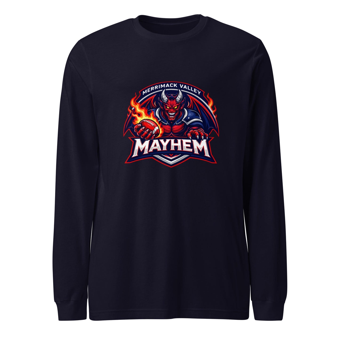 Performance | Long Sleeve Tee | Merrimack Valley Mayhem | Overlord Crest Logo