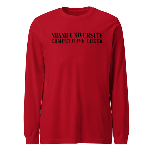 Performance | Long Sleeve Tee | Miami University Competitive Cheer Team | Alt Logo