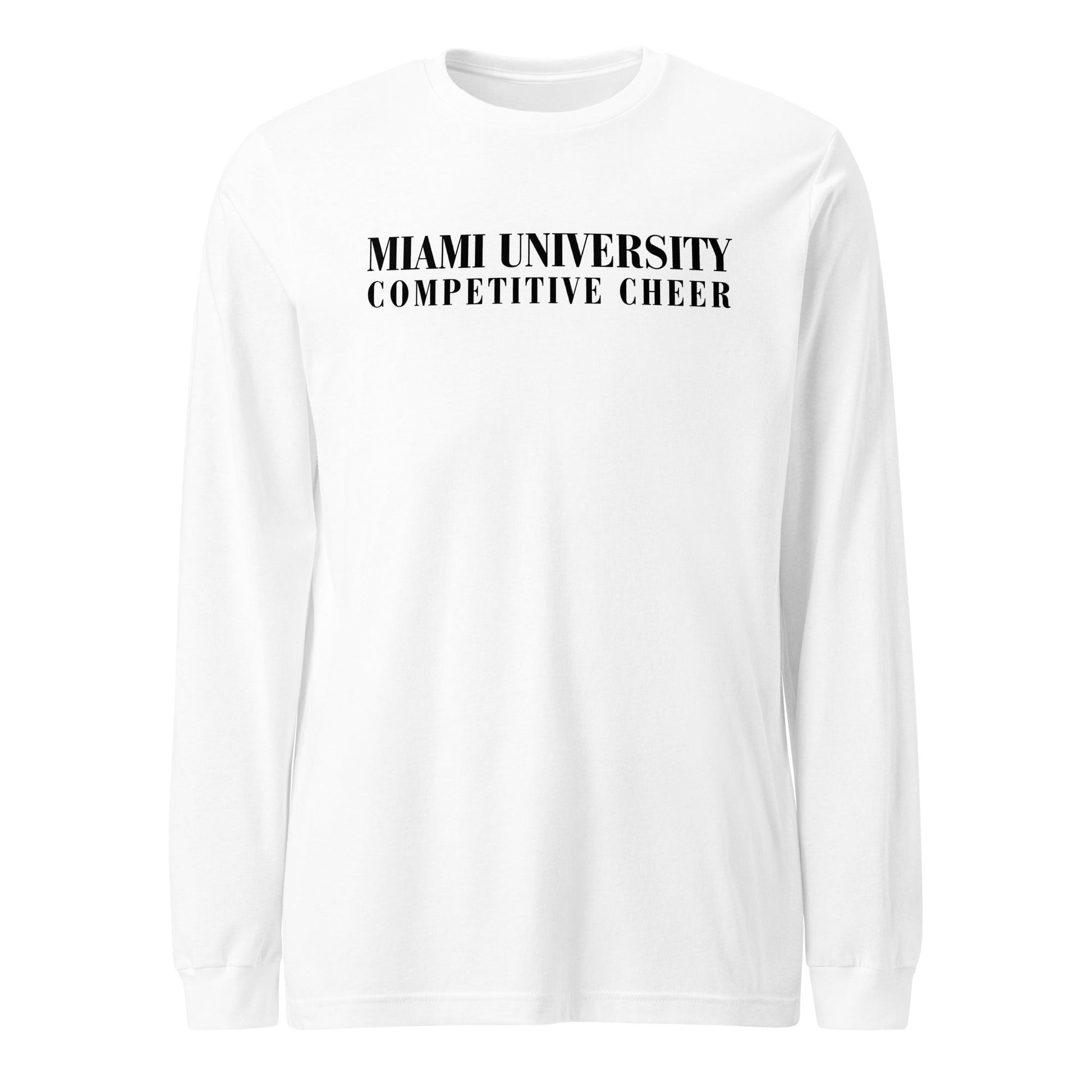 Performance | Long Sleeve Tee | Miami University Competitive Cheer Team | Alt Logo