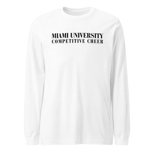 Performance | Long Sleeve Tee | Miami University Competitive Cheer Team | Alt Logo