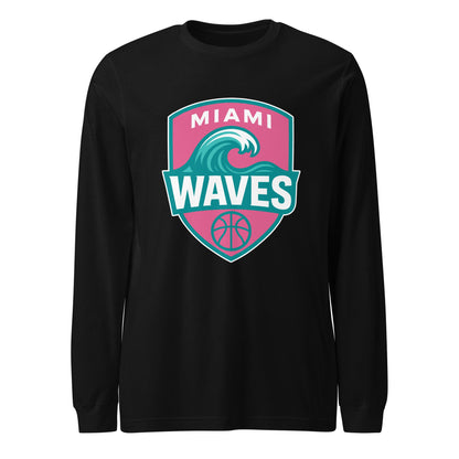Performance | Long Sleeve Tee | Miami Waves | Shield Logo