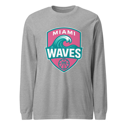 Performance | Long Sleeve Tee | Miami Waves | Shield Logo