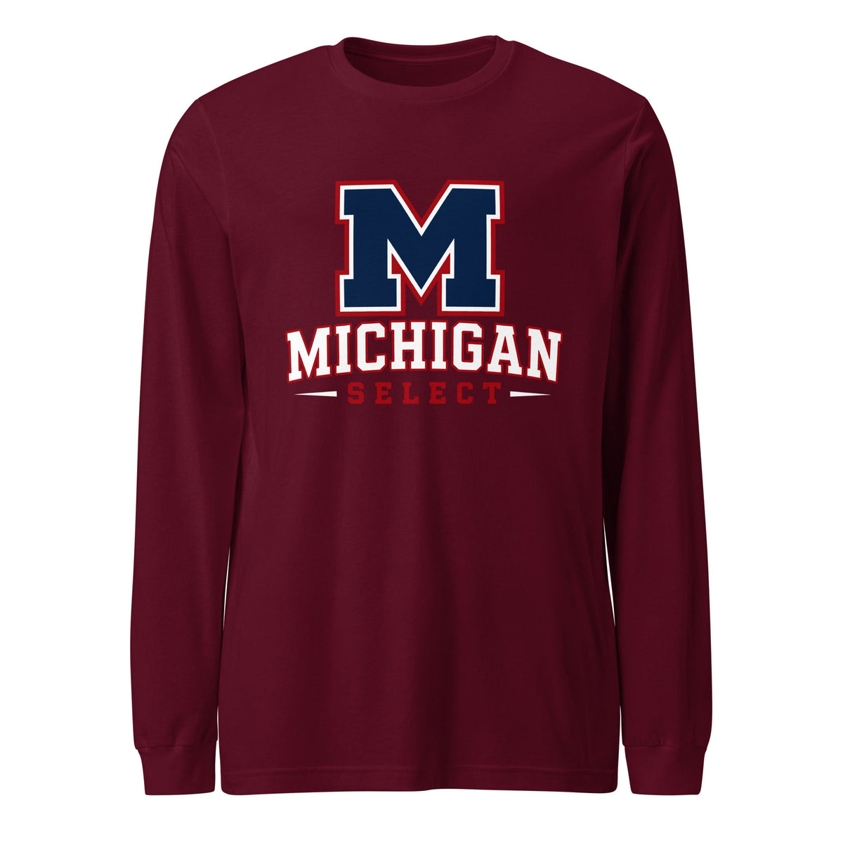 Performance | Long Sleeve Tee | Michigan Select Baseball | Emblem Logo