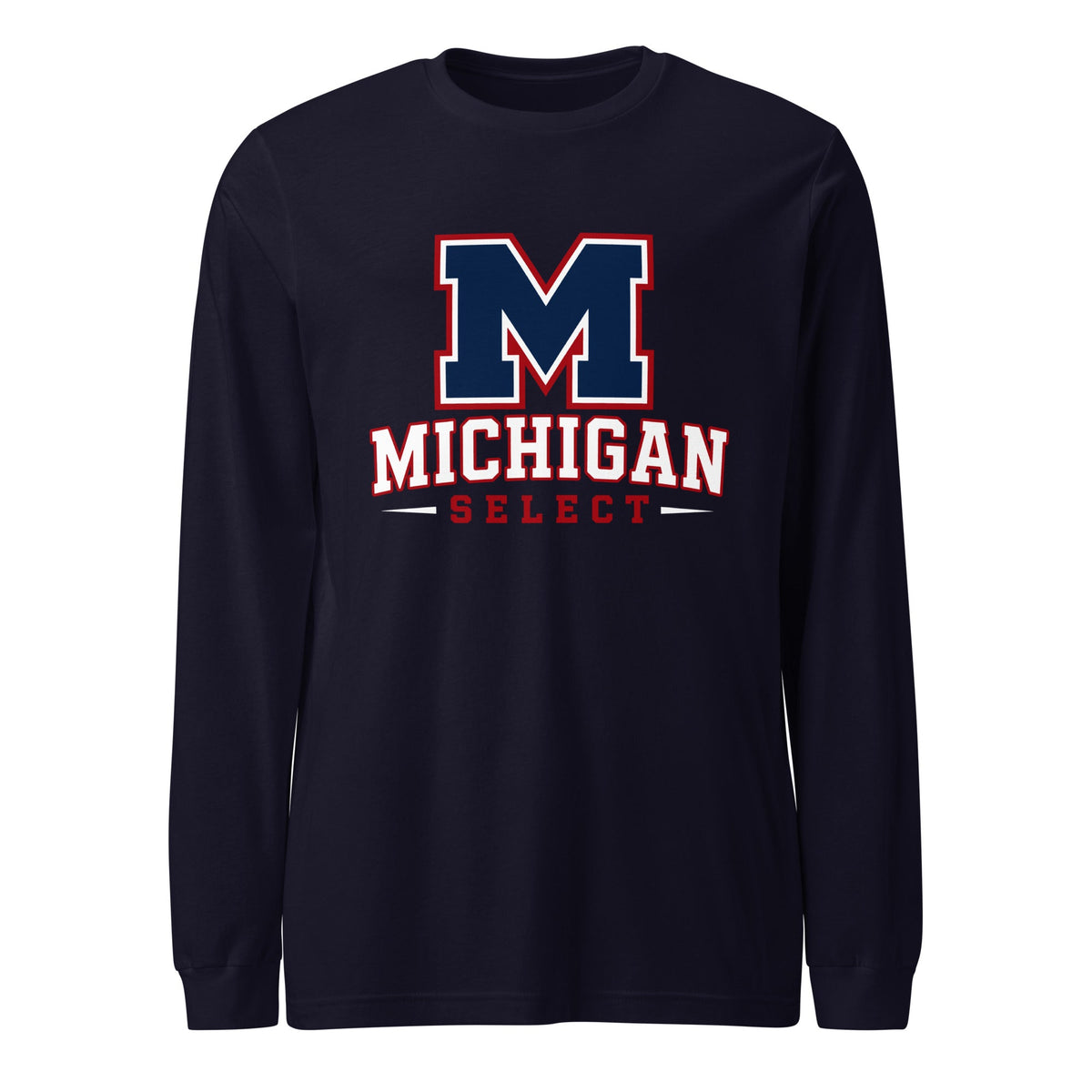 Performance | Long Sleeve Tee | Michigan Select Baseball | Emblem Logo