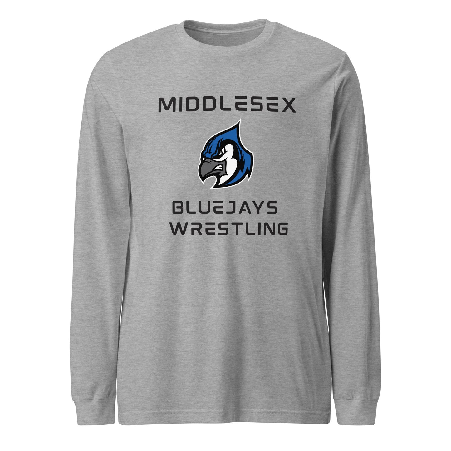 Performance | Long Sleeve Tee | Middlesex Bluejays Wrestling | Bluejays Logo