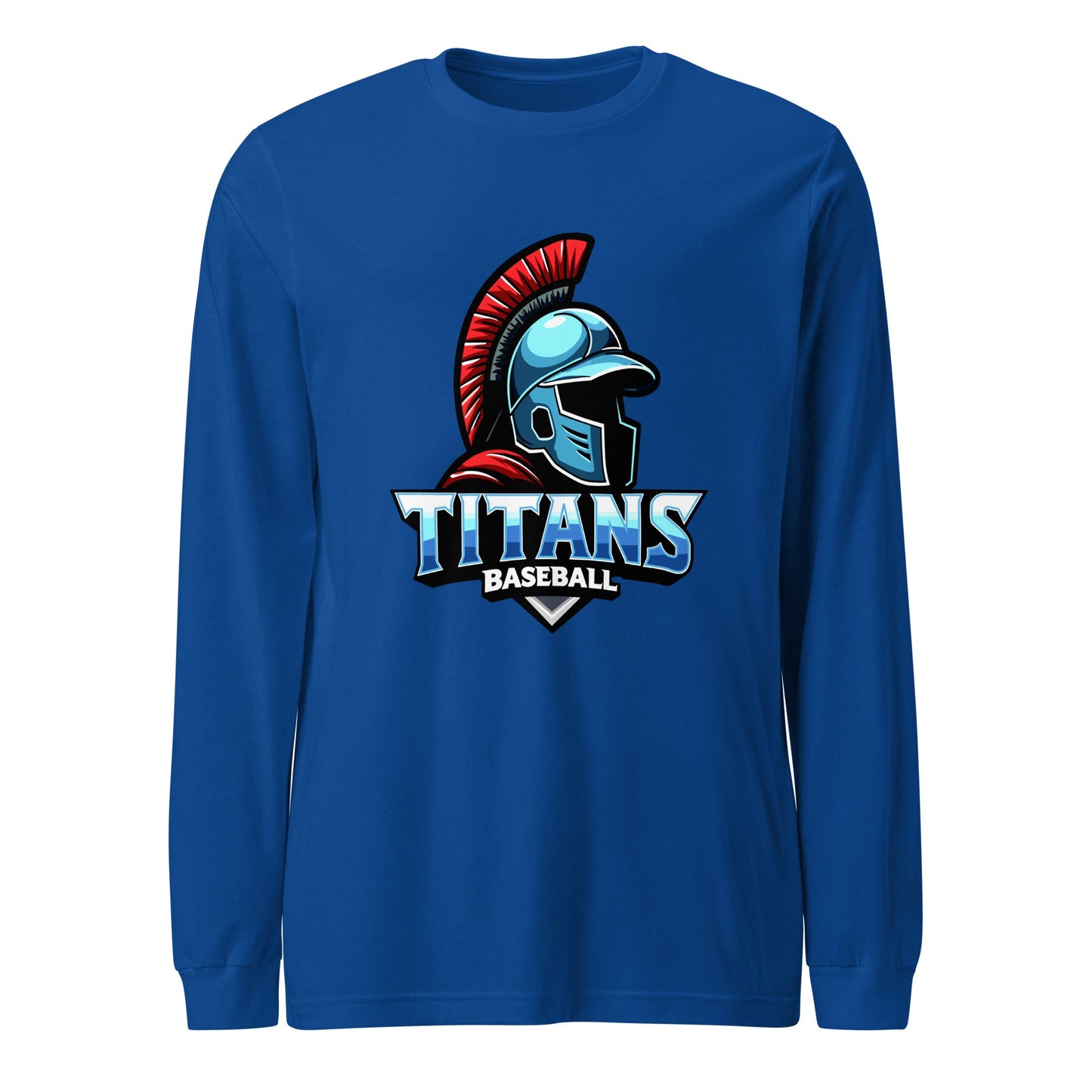 Performance | Long Sleeve Tee | Mighty Titans Baseball | Crest Logo