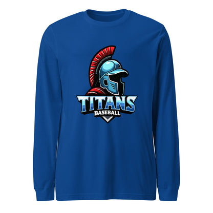 Performance | Long Sleeve Tee | Mighty Titans Baseball | Crest Logo