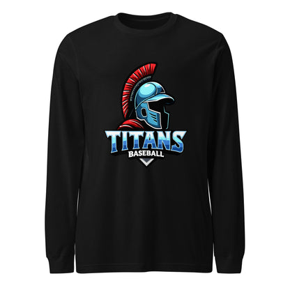 Performance | Long Sleeve Tee | Mighty Titans Baseball | Crest Logo