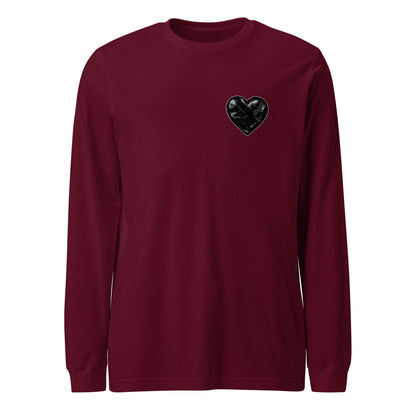 Performance | Long Sleeve Tee | Obsidian Heartbeat | Heart Crest Logo
