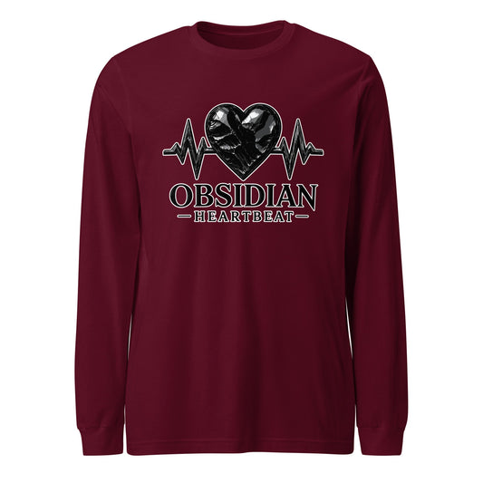 Performance | Long Sleeve Tee | Obsidian Heartbeat | Pulse Athletics Logo