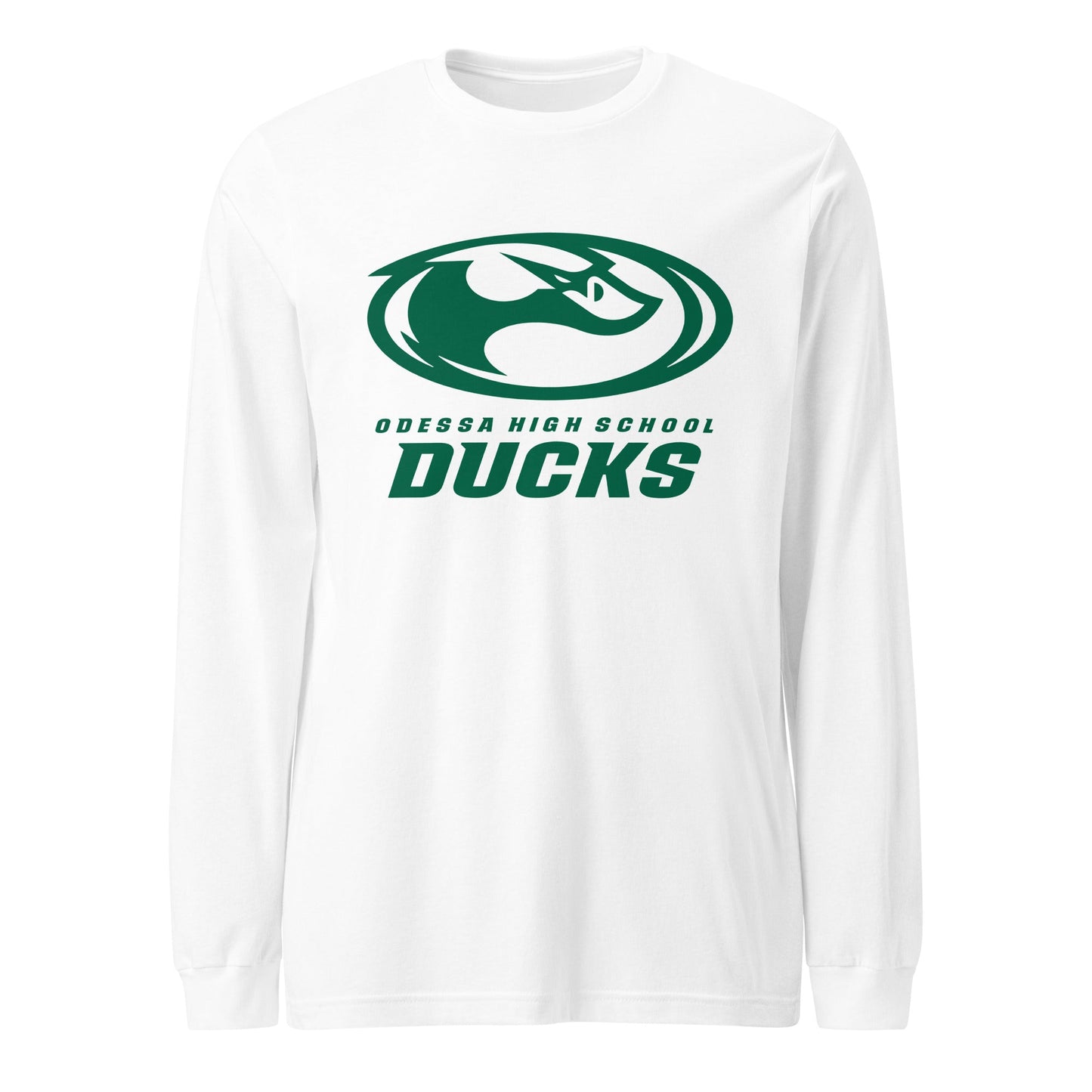 Performance | Long Sleeve Tee | Odessa Girls Lacrosse | Ducks Green Logo