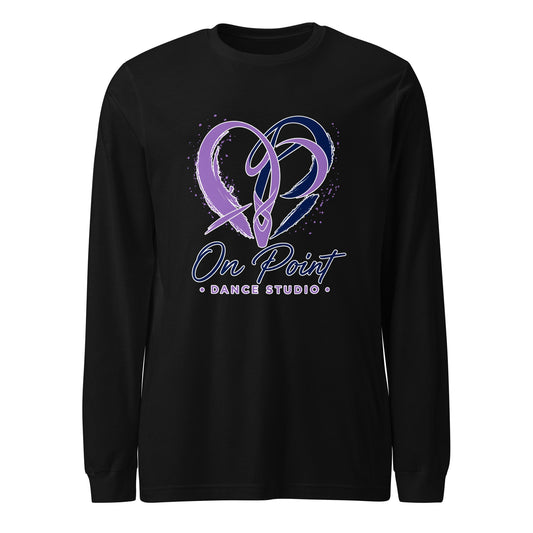 Performance | Long Sleeve Tee | On Point Dance Studio | Crest Logo