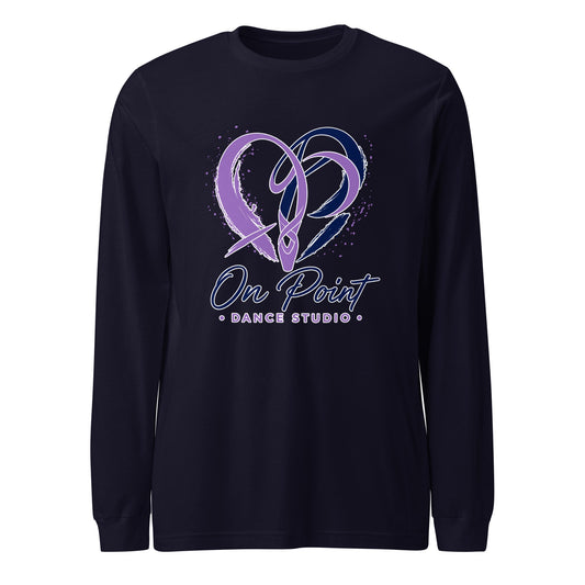 Performance | Long Sleeve Tee | On Point Dance Studio | Crest Logo