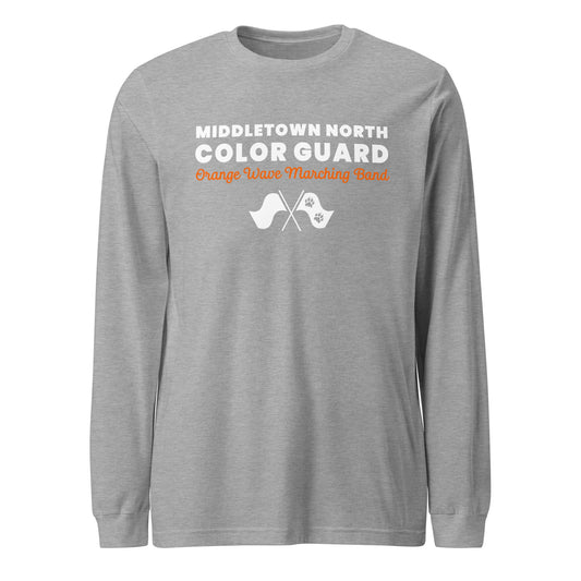 Performance | Long Sleeve Tee | Orange Wave Marching Band | Modern Script Logo