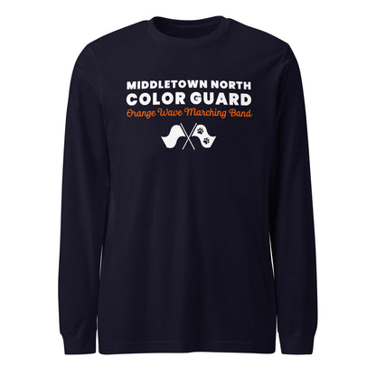 Performance | Long Sleeve Tee | Orange Wave Marching Band | Modern Script Logo