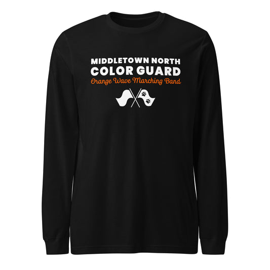 Performance | Long Sleeve Tee | Orange Wave Marching Band | Modern Script Logo