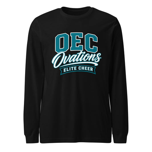 Performance | Long Sleeve Tee | Ovations Elite Cheer | Emblem Logo