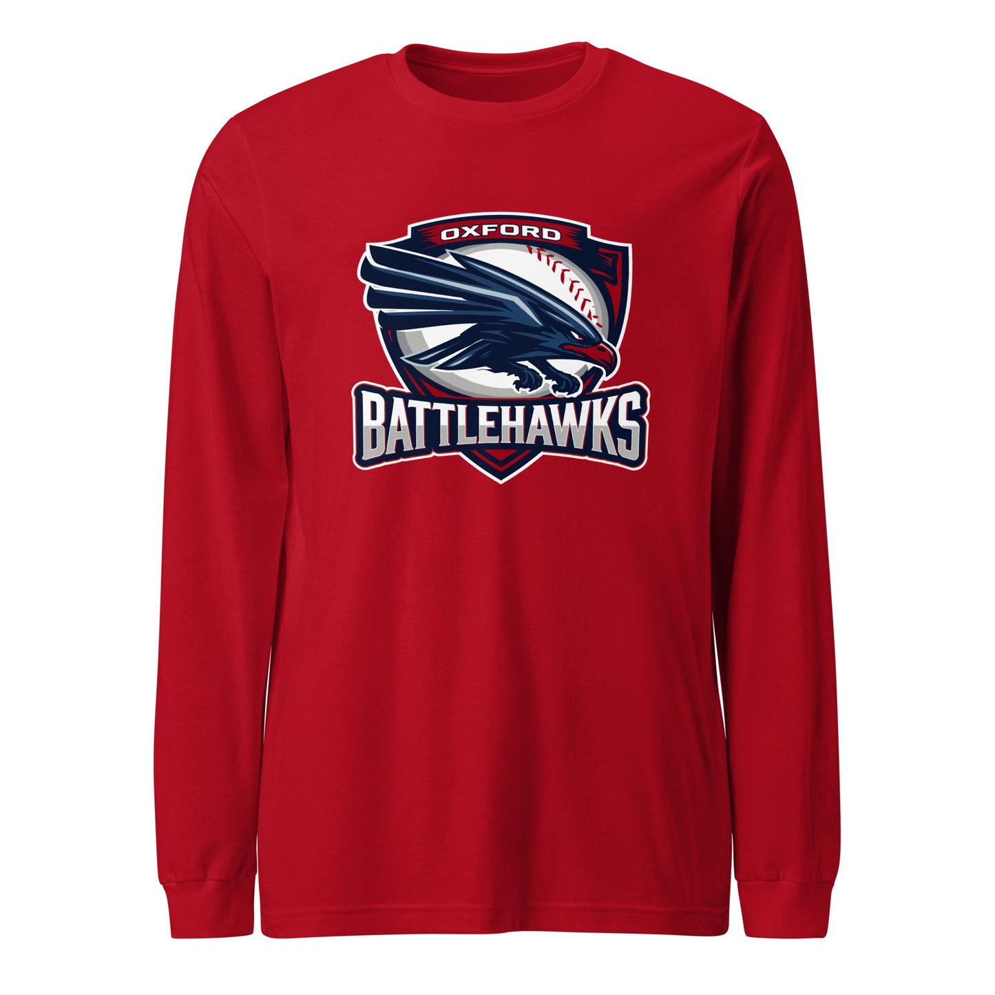Performance | Long Sleeve Tee | Oxford Battlehawks 13U | Badge Logo