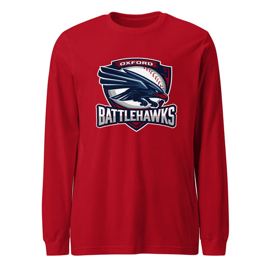 Performance | Long Sleeve Tee | Oxford Battlehawks 13U | Badge Logo