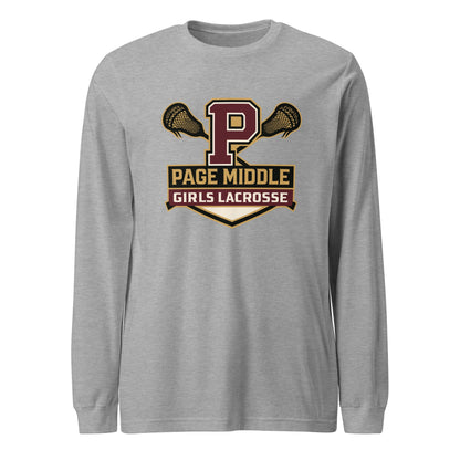 Performance | Long Sleeve Tee | Page Middle Girls Lacrosse | Block P Logo