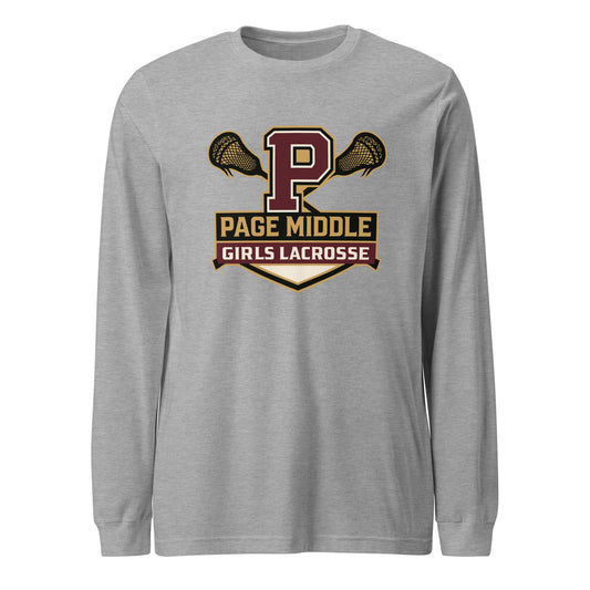 Performance | Long Sleeve Tee | Page Middle Girls Lacrosse | Block P Logo