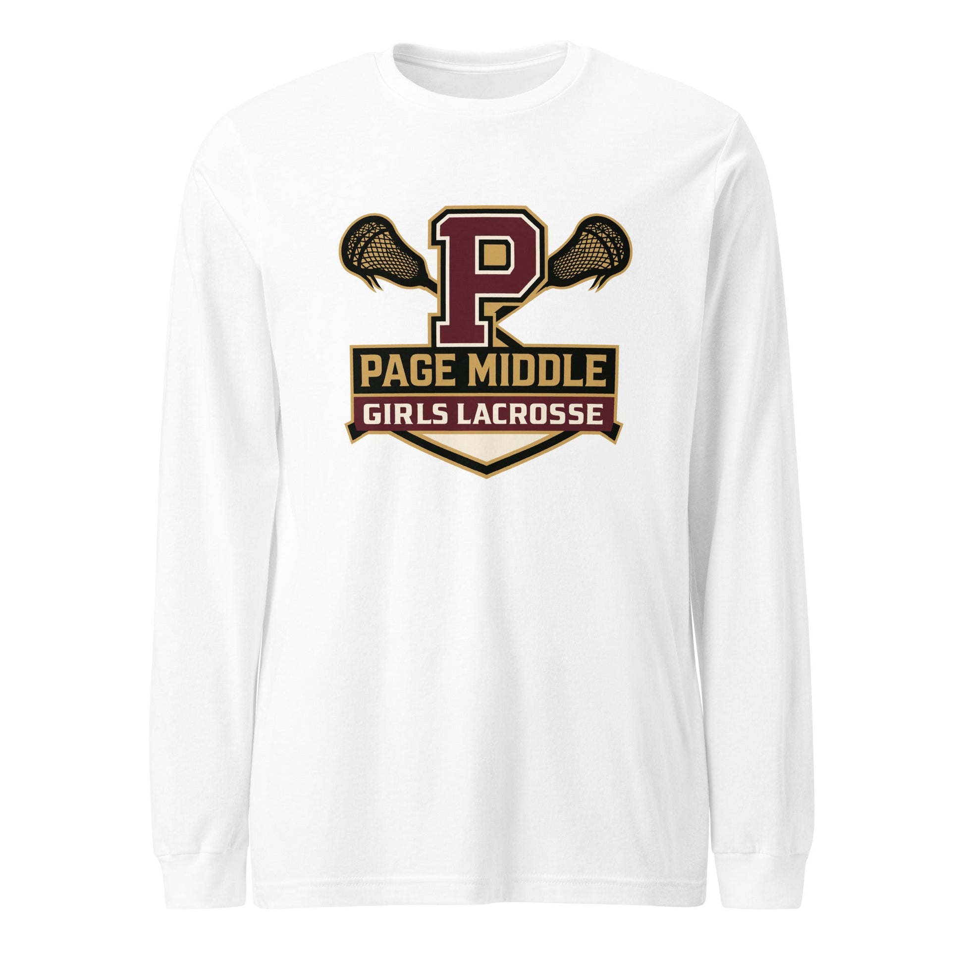 Performance | Long Sleeve Tee | Page Middle Girls Lacrosse | Block P Logo
