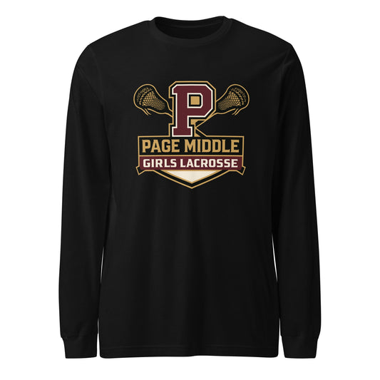 Performance | Long Sleeve Tee | Page Middle Girls Lacrosse | Block P Logo