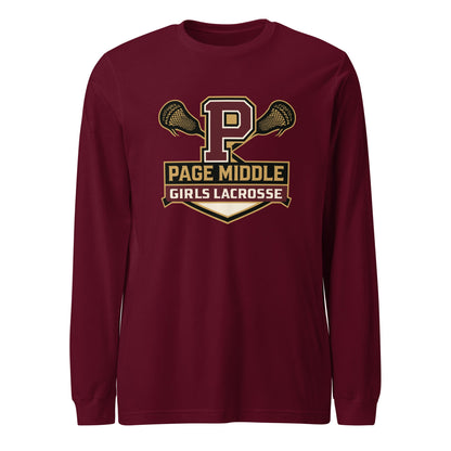 Performance | Long Sleeve Tee | Page Middle Girls Lacrosse | Block P Logo