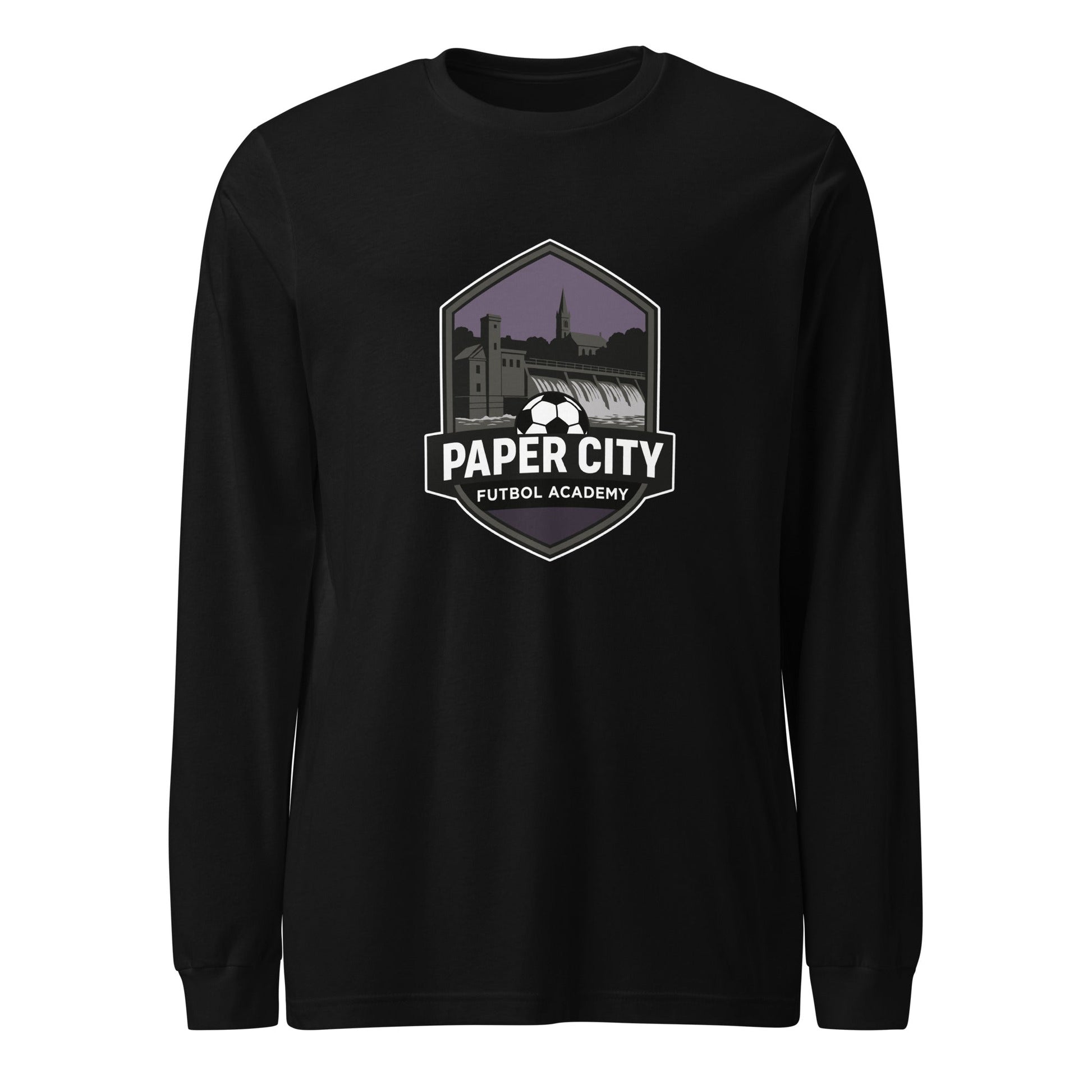 Performance | Long Sleeve Tee | Paper City Futbol Academy | Vanguard Shield Logo