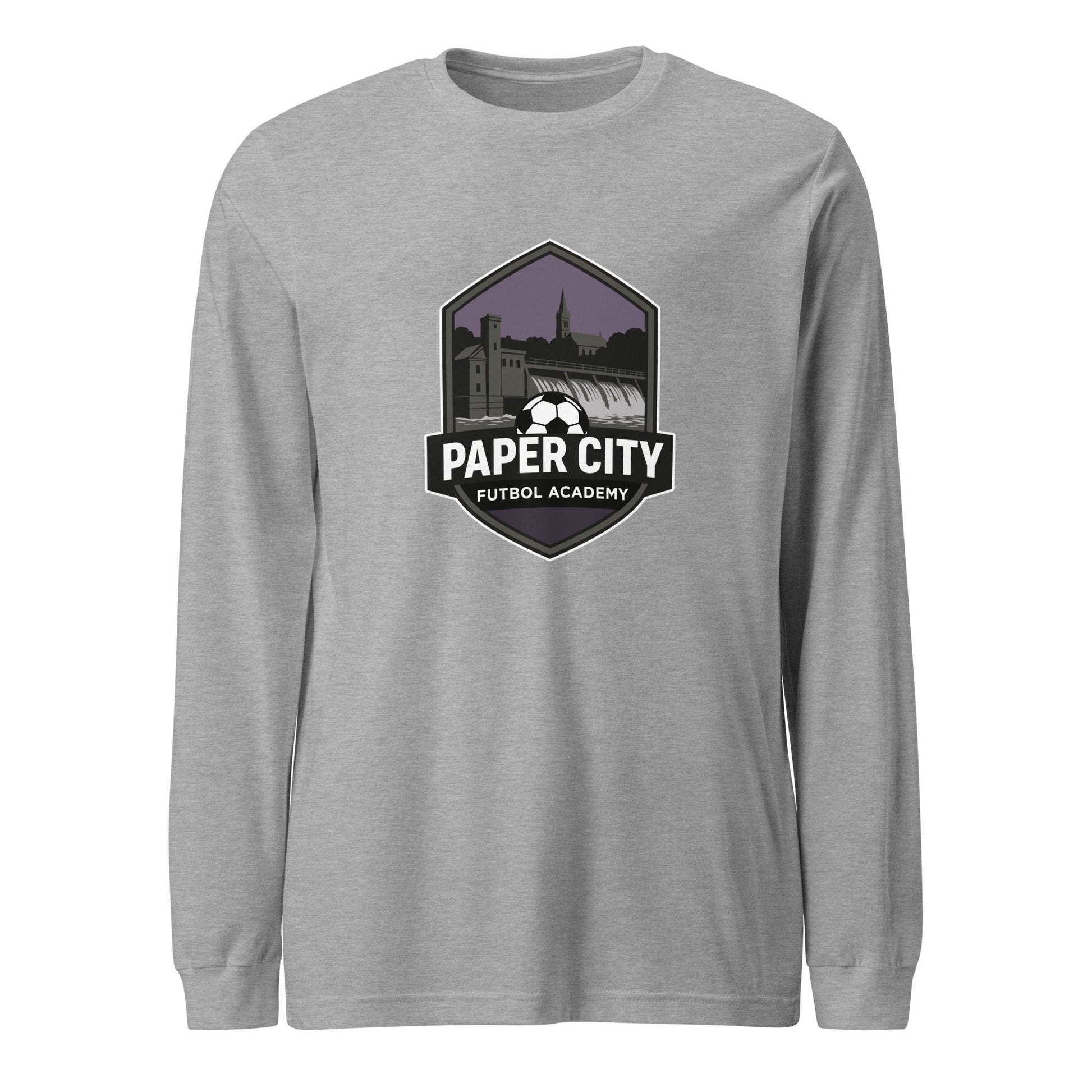 Performance | Long Sleeve Tee | Paper City Futbol Academy | Vanguard Shield Logo