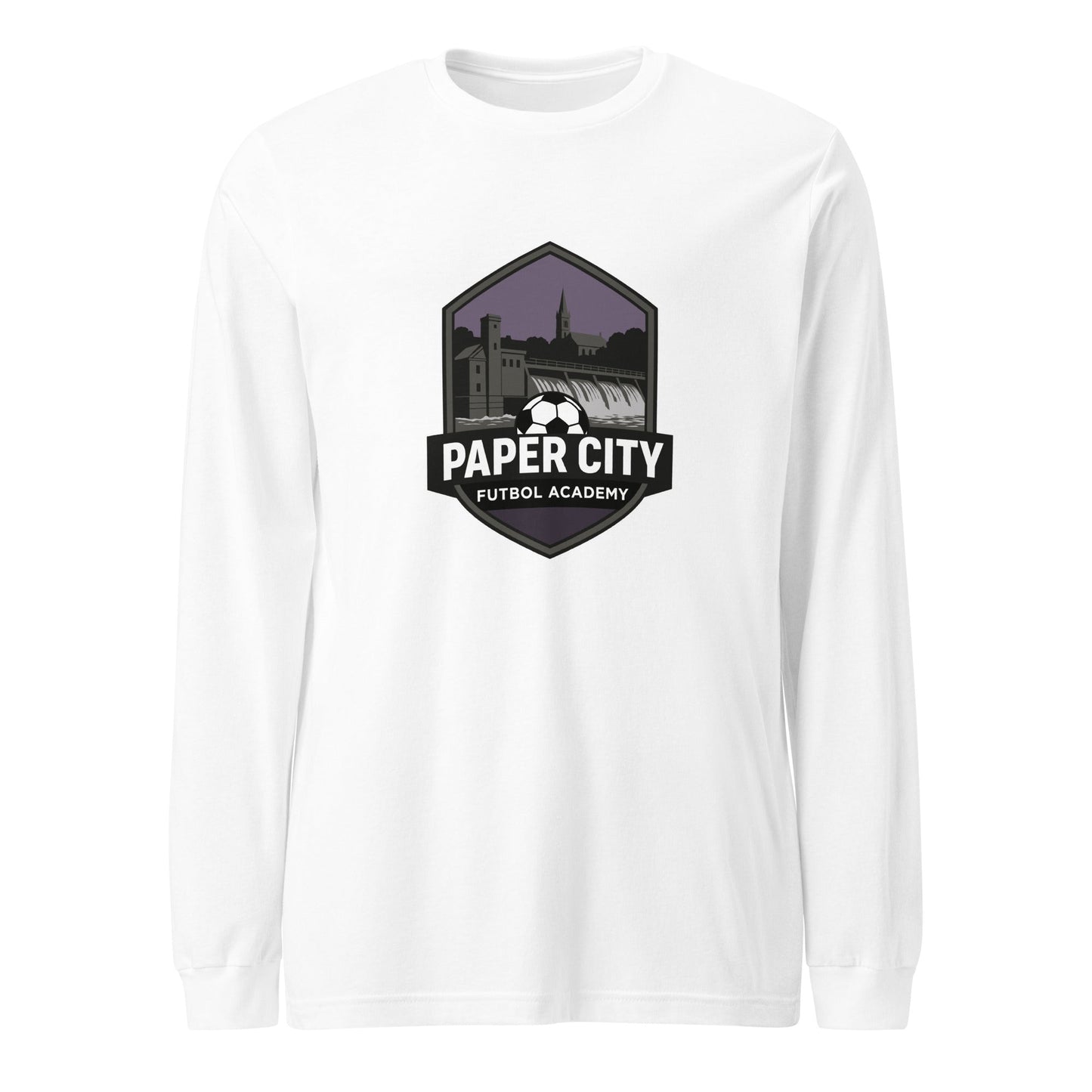Performance | Long Sleeve Tee | Paper City Futbol Academy | Vanguard Shield Logo