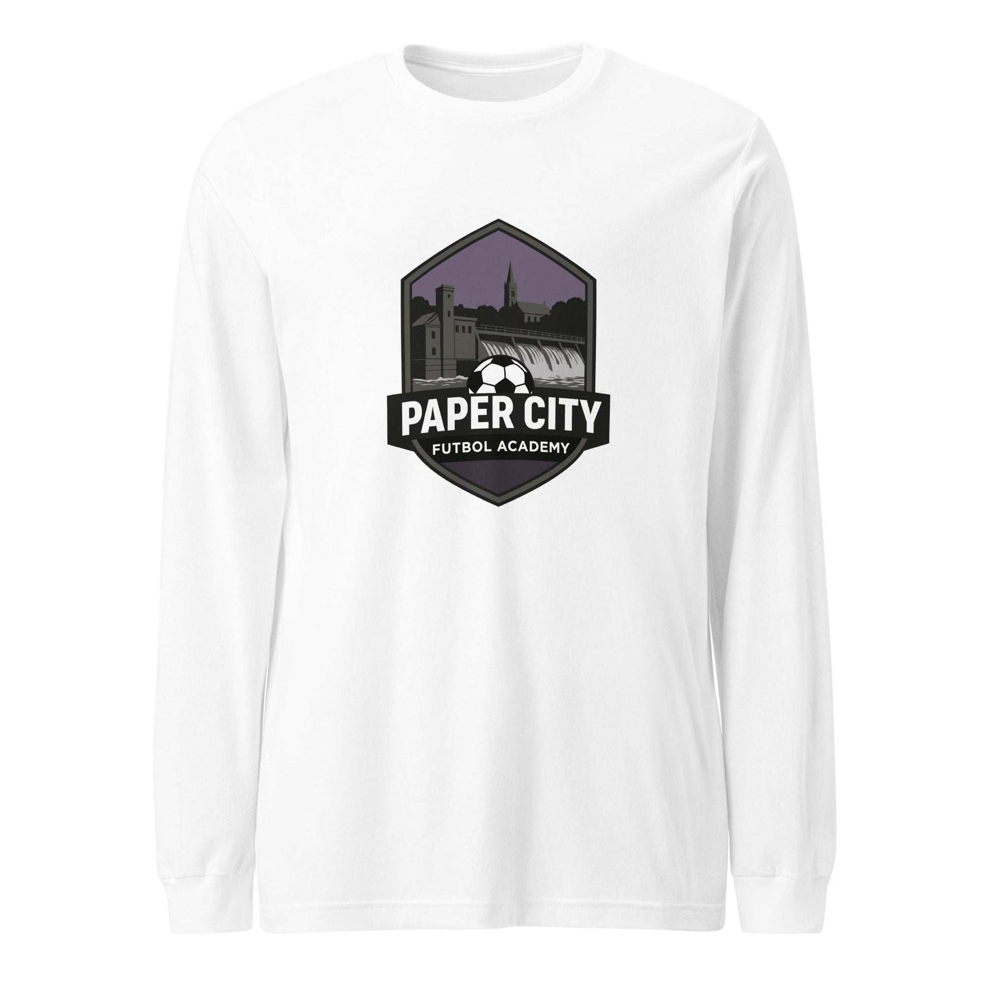 Performance | Long Sleeve Tee | Paper City Futbol Academy | Vanguard Shield Logo