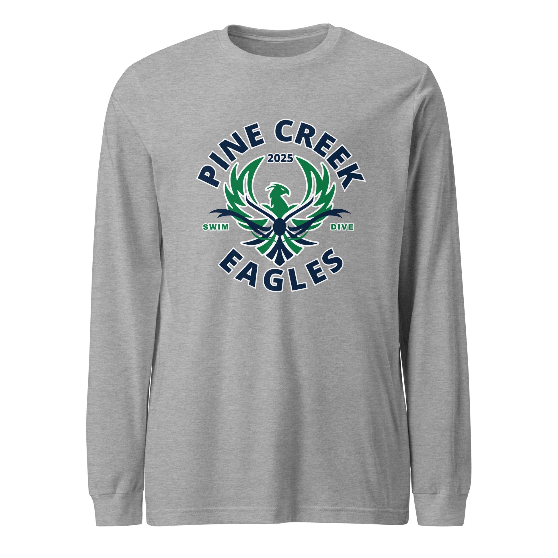 Performance | Long Sleeve Tee | PINE CREEK SWIM & DIVE | Swim & Dive Logo