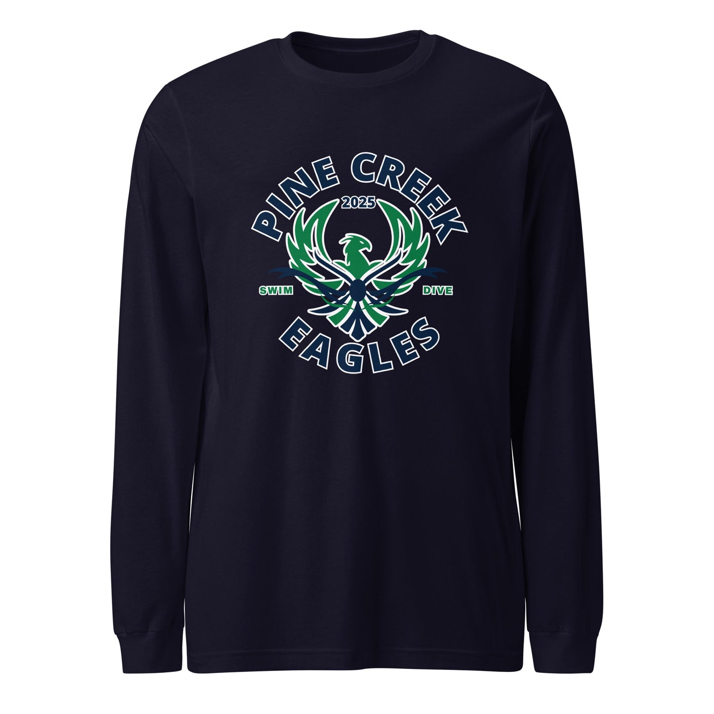 Performance | Long Sleeve Tee | PINE CREEK SWIM & DIVE | Swim & Dive Logo
