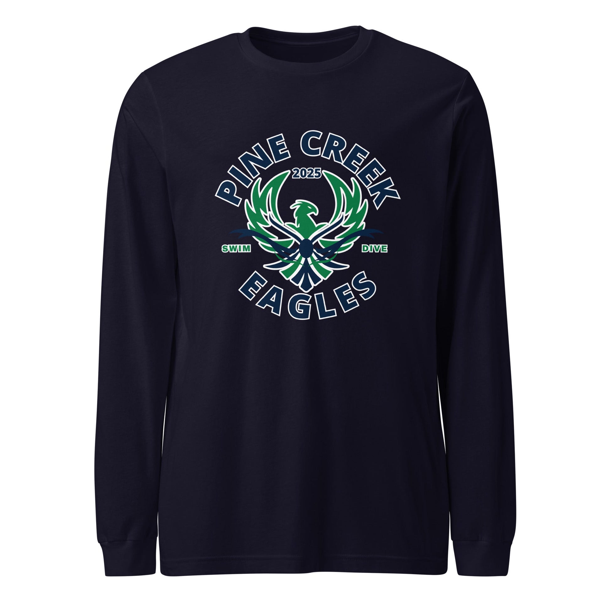 Performance | Long Sleeve Tee | PINE CREEK SWIM & DIVE | Swim & Dive Logo