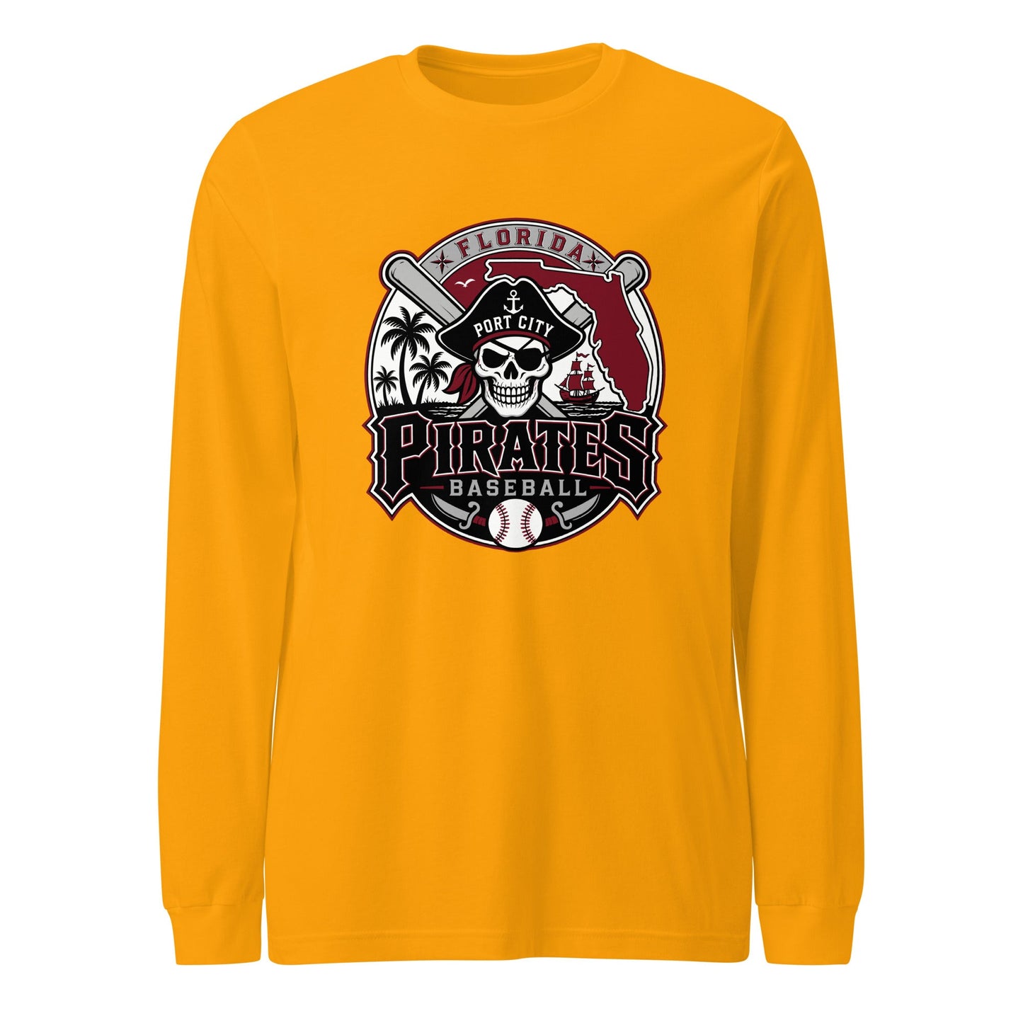 Performance | Long Sleeve Tee | Port City Pirates | Emblem Logo