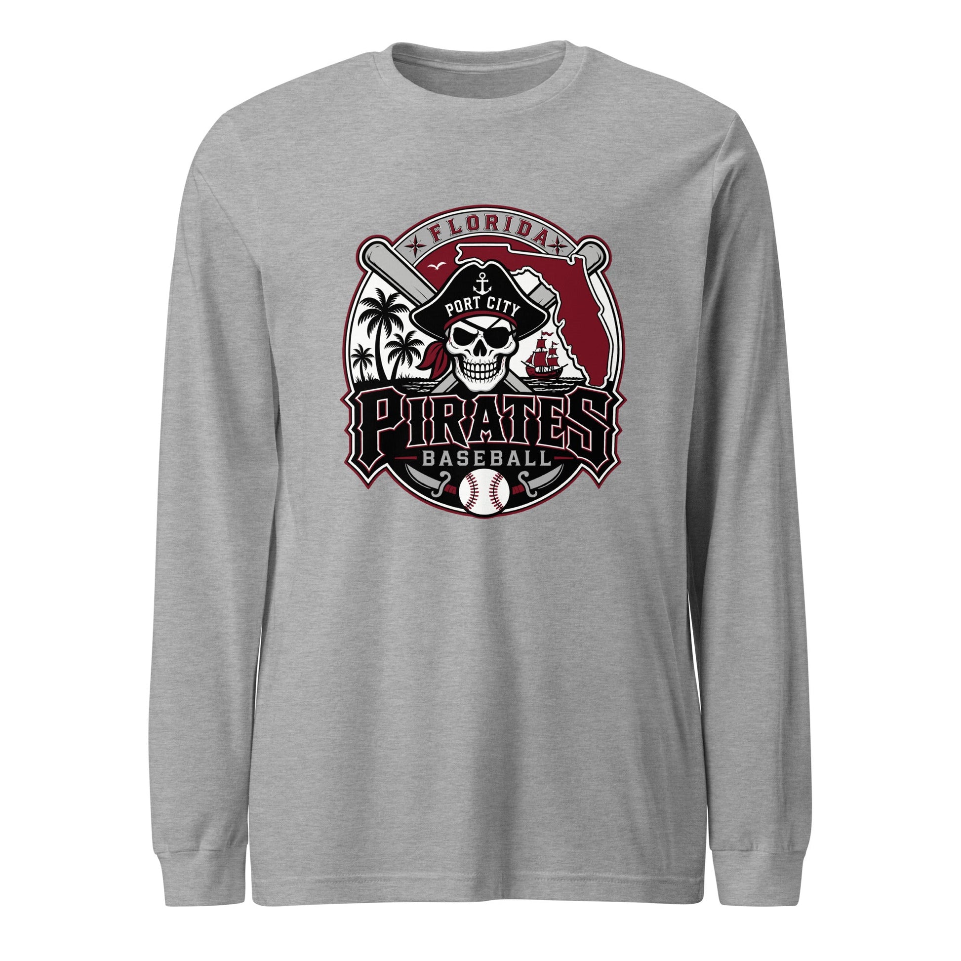Performance | Long Sleeve Tee | Port City Pirates | Emblem Logo