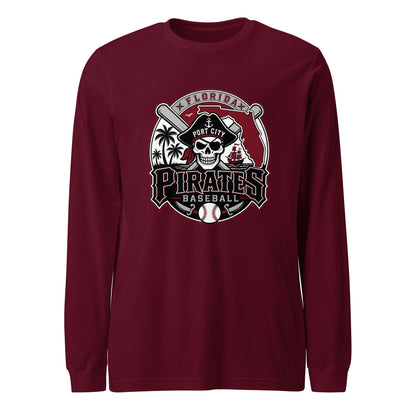 Performance | Long Sleeve Tee | Port City Pirates | Emblem Logo