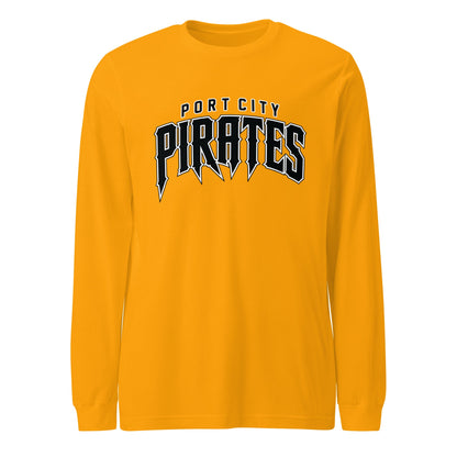 Performance | Long Sleeve Tee | Port City Pirates | Script Logo