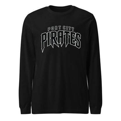 Performance | Long Sleeve Tee | Port City Pirates | Script Logo