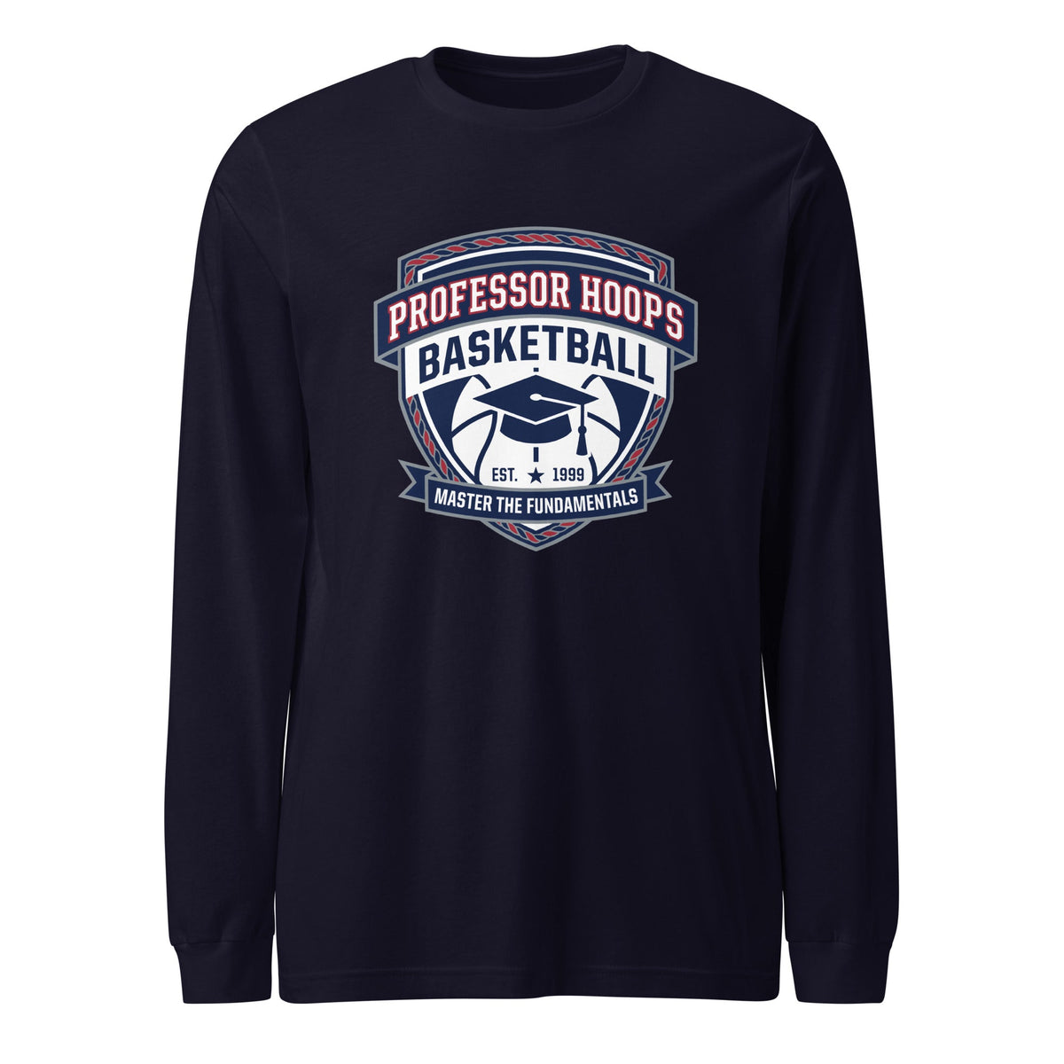 Performance | Long Sleeve Tee | Professor Hoops Basketball | Crest Logo