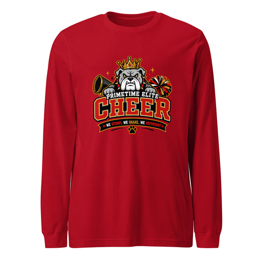 Performance | Long Sleeve Tee | PTE Bulldog Cheer | Crest Logo