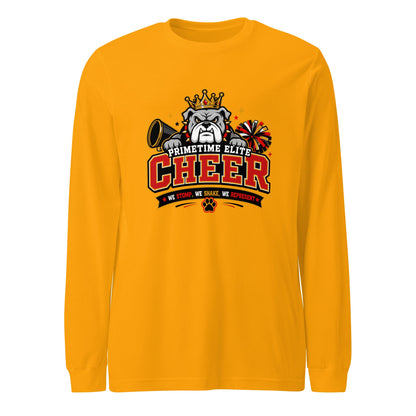 Performance | Long Sleeve Tee | PTE Bulldog Cheer | Crest Logo