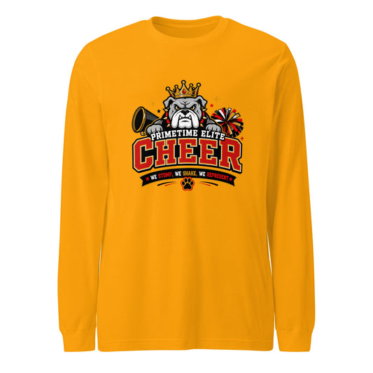 Performance | Long Sleeve Tee | PTE Bulldog Cheer | Crest Logo