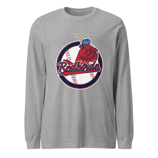 Performance | Long Sleeve Tee | Redbirds | Vintage Badge Logo