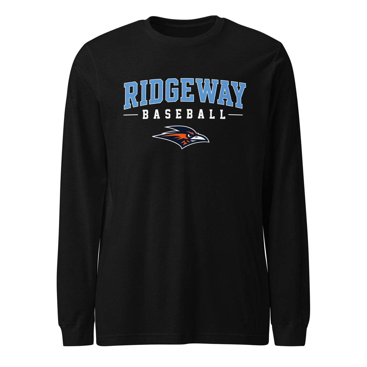 Performance | Long Sleeve Tee | Ridgeway High School Baseball | Athletics Logo