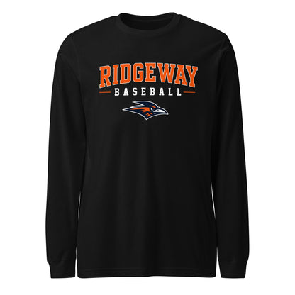 Performance | Long Sleeve Tee | Ridgeway High School Baseball | Emblem Logo